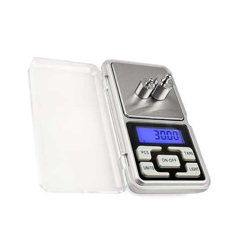 Mengshen Balance digitale de bijoux de poche Balance graduée en milligrammes haute précision 1.1lb / 500g (0.01g) Rechargement p