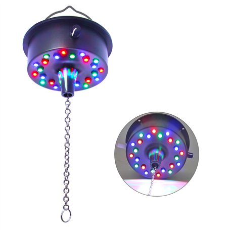 5 RPM - 9 RPM réglable miroir ball rotatif moteur avec 24 RGB LED lumière pour 4 6 8 12 "disco ball pour Party decor dj Band Bar