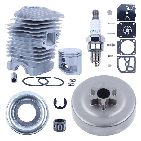 Mtanlo Kit de Piston de Cylindre à Gros Alésage 40MM Couvercle de Pignon Roulement de Réparation de Carburateur pour Stihl MS211