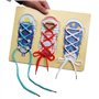 LSTK Apprendre à Attacher des Lacets, Jouets Educatifs pour Enfants Précoces-Bois