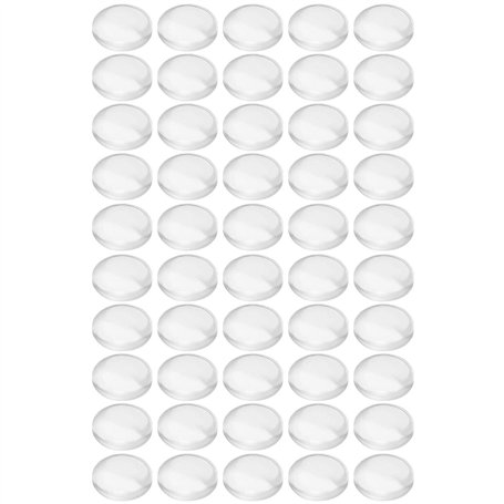Lot de 50 patins de protection et anti-bruit en caoutchouc transparent pour portes de placard