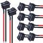 Taiss/10 pièces Interrupteur à Bascule ON/OFF SPST 2 broches 2 positions Commutateur à bascule 6A 250V AC pour Voiture Camion Ba