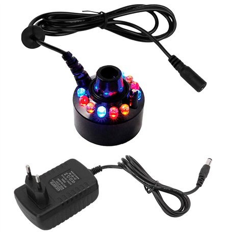 XUJAIOLQP Mini Mist Maker 12 LED Mister Fogger Water Fountain Pond Fog Machine Vaporisateur Humidificateur Fontaine D'intérieur