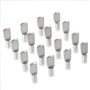 Lot de 150 supports d'étagère de 5 mm, en forme de cuillère nickelée, parfaits pour armoire, centres de divertissement
