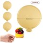 MengH-SHOP Planches à Gâteaux à la Mousse Supports à Gâteau Rond en Carton Doré Jetable Plateau de Desserts Assiettes en Papier 