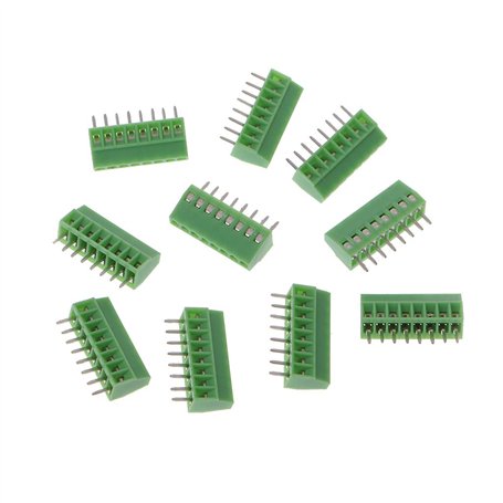 JOYKK 10 Pieces Vis 8Pin Vis PCB Montage Borniers Connecteur Pas 2.54mm - Vert