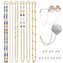 6pcs Chaîne de lunettes lanière de lunettes Cordon Lunettes Perles Lunettes à chaînes perlées chaîne de masques chaîne de lunett