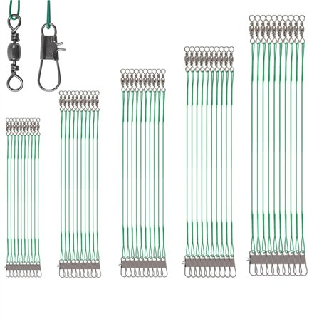 50 Pièces Bas de Ligne de Pêche