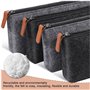 Feutre Papeterie Pouch,2 Pièces Trousse Scolaire Feutre Trousse Sac de Crayon Étui à Crayons Multifonction avec Fermeture éclair