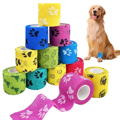 Lixiluxia 12 Rouleaux Bandage Medical Autoadhésif