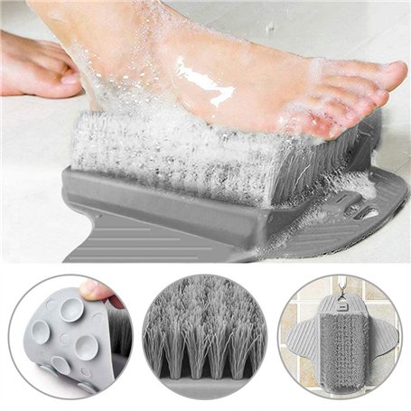 PERFETSELL Brosse à récurer les pieds Masseur pour pieds Masseur Brosse de douche avec ventouses antidérapantes et tapis de mass
