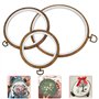 PERFETSELL Lot de 3 Cadres de Broderie au Point de Croix - Différentes Tailles - Rond en Plastique - Mini Anneau - Pour Producti