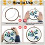 PERFETSELL Lot de 3 Cadres de Broderie au Point de Croix - Différentes Tailles - Rond en Plastique - Mini Anneau - Pour Producti