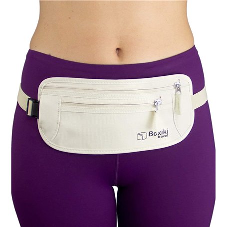 Boxiki Travel Ceinture d'argent cachée pour Homme et Femme – Sac Banane avec Blocage RFID pour Passeport