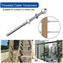XAVSWRDE 10 Pcs Tendeurs de Câbles Filetés Fendeur Câble Inox Garde Corps Câble Tendu Câble Inox Garde Corps Connecteur de Câble