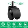 Relota 5 pièces roulette chaise de bureau 11mm x 22mm 360° Rotation pour jeu chaises, roulette pivotantes conception à double ro