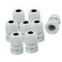 sourcingmap 8pcs PG9 presse-étoupe étanche connecteur fixation Fixation Joints blanc