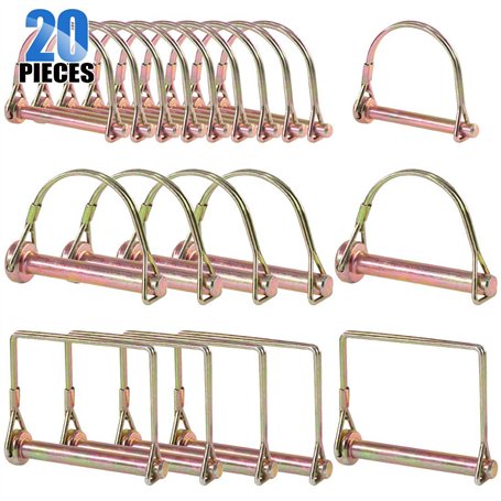 Glarks Lot de 20 goupilles PTO robustes pour remorques de ferme