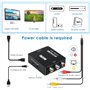 SZJUNXIAO Adaptateur RCA vers HDMI, Mini AV CVBS vers HDMI Vidéo Signal Audio Convertisseurs Adaptateur 1080P 720 Compatible ave