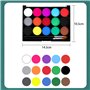 15 Couleurs Peinture Visage avec 2 Pinceaux