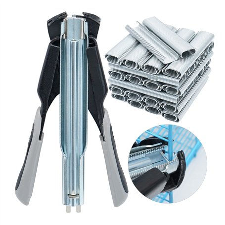 Pince Pour Grillage Pince à Tirelire Automatique Multifonctionnelle Avec 2500 C-Clips Convient Pour Cages D'éLevage