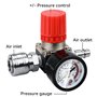 Preciva Régulateur de Pression d'Air Trois voie valve 175psi 12bar 1/4 Pouce Manomètre à Air Régulateur pour compresseur (Nouvea