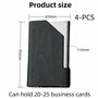 HJYDGJ Lot de 4 porte-cartes de visite fins en acier inoxydable - Porte-cartes de visite - Pour homme et femme - Support pour ca