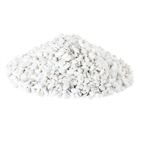 Gexmile Cailloux Blancs Naturel Gravier Décoratif Pierres de Roche de Rivière pour Pot Fleurs Jardin Vase Aquarium Diamètre 3-6m