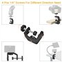 UTEBIT Pince Accroche Caméra de Vis 1/4 + Mini Rotule Pivotante à 360° Support Orientable Caméra en Alliage d'Aluminium Charge M