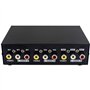 Duttek 2 Port AV commutateur RCA Switcher 2 en 1 Sortie vidéo Composite L/R boîte de sélection Audio pour Consoles de Jeu DVD ST