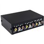 Duttek 2 Port AV commutateur RCA Switcher 2 en 1 Sortie vidéo Composite L/R boîte de sélection Audio pour Consoles de Jeu DVD ST