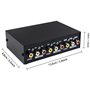 Duttek 2 Port AV commutateur RCA Switcher 2 en 1 Sortie vidéo Composite L/R boîte de sélection Audio pour Consoles de Jeu DVD ST