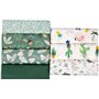 Carrées de Tissu Patchwork en Coton 7 pièces Tissus en Coton Bundle 50 * 50cm Motif Floral et Pois Assortis Tissus de Coton au M