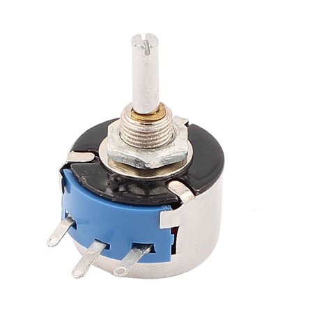 sourcing map Diamètre 4 mm pieds Shaft 3 borne 4.7K ohms tour unique fil enroulé potentiomètre 3W