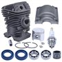 Adefol 40 mm Cylindre Piston Kit pour Stihl MS210 021 MS 210 avec Roulement à Aiguilles Bougie d'allumage Pièces de Rechange pou