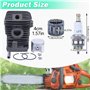 Adefol 40 mm Cylindre Piston Kit pour Stihl MS210 021 MS 210 avec Roulement à Aiguilles Bougie d'allumage Pièces de Rechange pou
