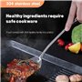 Refein Lot de 6 ustensiles de cuisine professionnels en acier inoxydable - Spatule pour wok - Louche - Écumoire - Spatule fendue