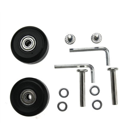 Create idea 2pcs OD40mm Roues de Valise Bagages roulettes Kit de Réparation Remplacement Rechange Axes Deluxe