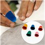 Lot de 5 dés à coudre en caoutchouc pour protéger le bout des doigts