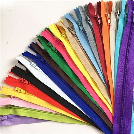 WKXFJJWZC - 50pcs fermetures à glissière en nylon - Pour la couture - 20 couleurs
