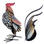 Tooarts Coq Sculpture en Métal Sculpté Maison Oeuvre d’Articles d’Ameublement