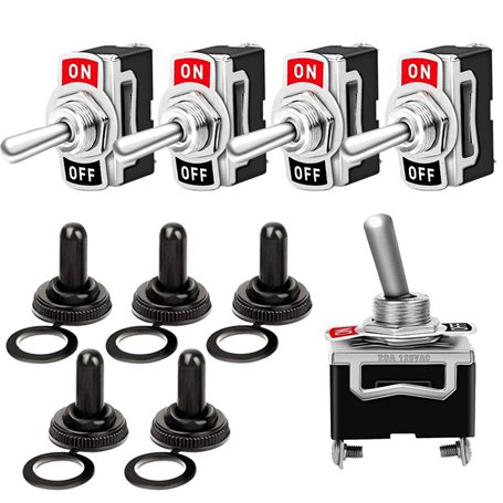 FULARR 5Pcs Professionnel Voiture Commutateur à Levier avec Capuchon Etanche