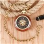 TREEWETO Montre de Poche mécanique en Bois à Chiffres Romains, Montre Gousset Ouverte pour Hommes et Femmes