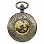 TREEWETO Montre de Poche Automatique Mécanique pour Homme Garçon, Romains Squelette Montre de Poche Mécanique Bronze, Montre de 