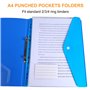 Lot de 12 Pochette Plastique A4,Pochettes Perforées Extensibles, Porte-Documents Avec Fermeture à Pression,6 Couleurs