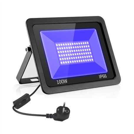 Eleganted 100W Lumiere Noire LED 365-370nm Projecteur LED UV Extérieur