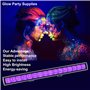 Eleganted LED UV Tube 36W Tube Lumière Noire,64 LEDs Violet Lampe Barre IP66 Étanche Extérieur Projecteur UV Eclairage pour Noël