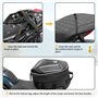 ROCKBROS Sac de Selle Moto, Top Case Universel 30-35L, Valise Coffre Étanche avec Housse de Pluie, Bagage Réfléchissant Extensib