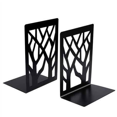 Serre-Livres en Métal Conception de Forme d'arbre Unique Antidérapante Cale Livre Organisateur de Livres pour Maison