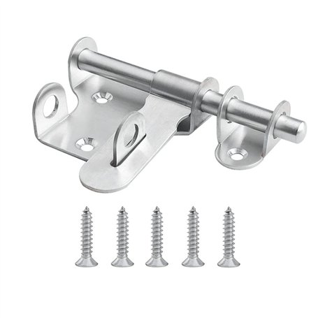 Dtoterul 1 Pièce Coulissants Verrou Loquet Verrou en Acier Inoxydable Verrou de Verrouillage de La Porte Loquets de Porte de Séc